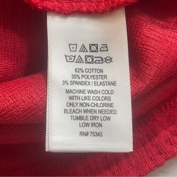 Tabitha Webb Red Ruffle Cuff 2 Pocket Shift Dress Small - Picture 3 of 6